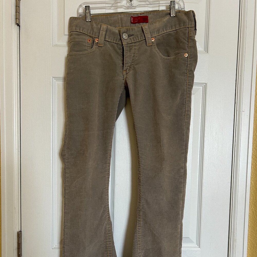 Levi's low rise, Type 1 Tough Boot Y2K cords in gray